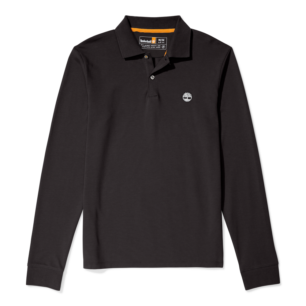 Polo slim LS de piqué