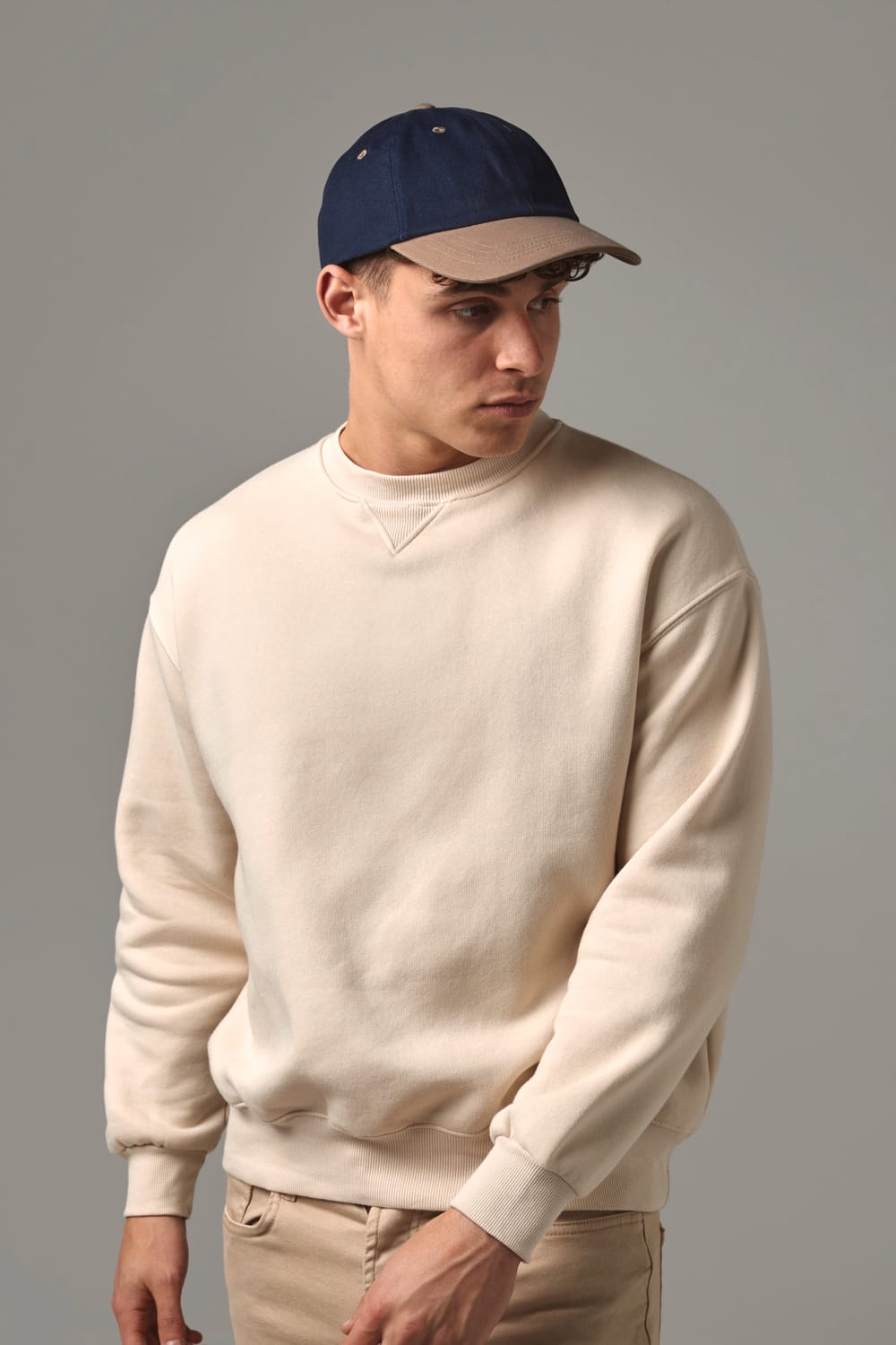 Gorra de perfil bajo de algodón peinado - 6 paneles