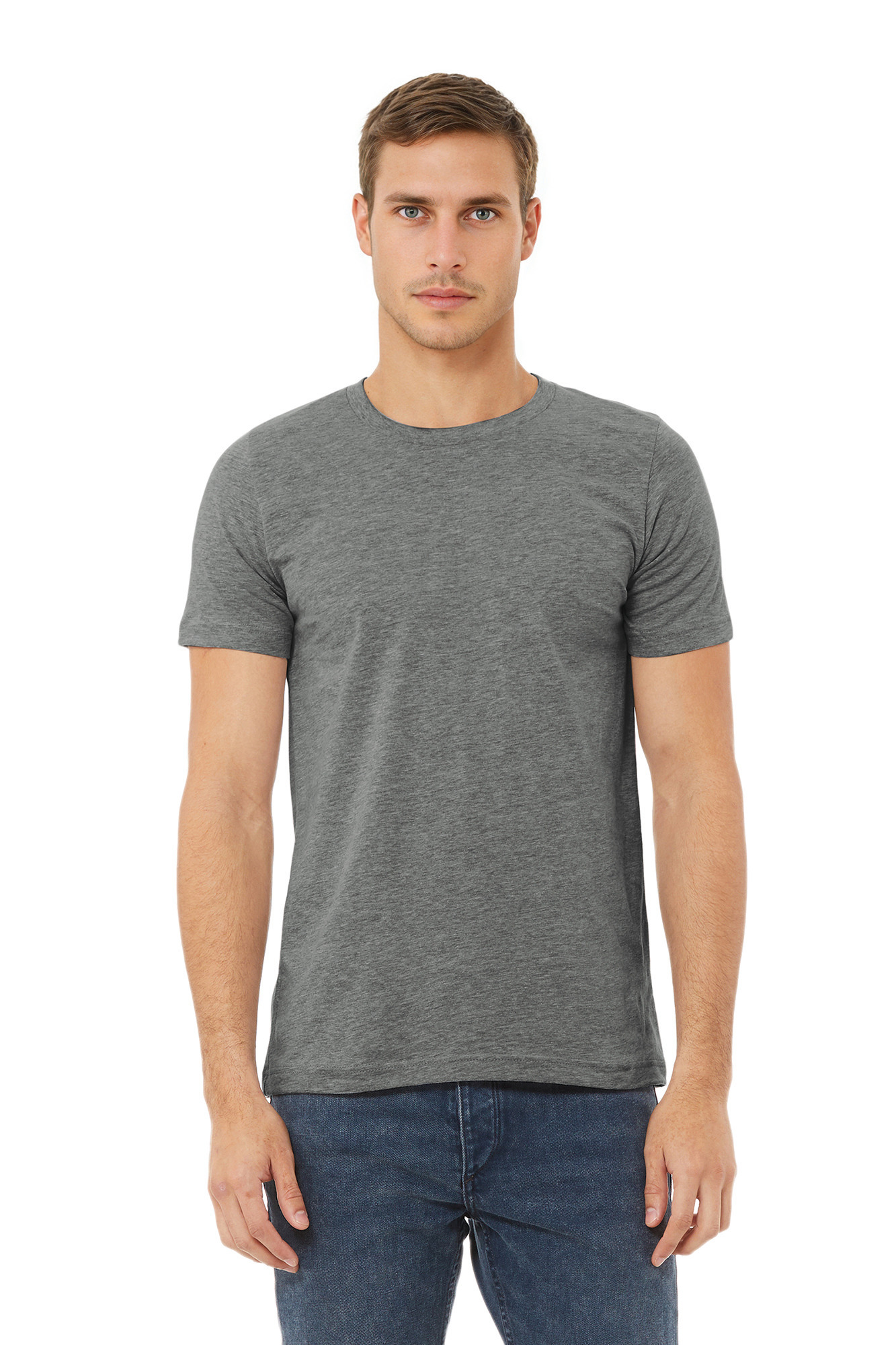 Camiseta cuello redondo hombre Heather
