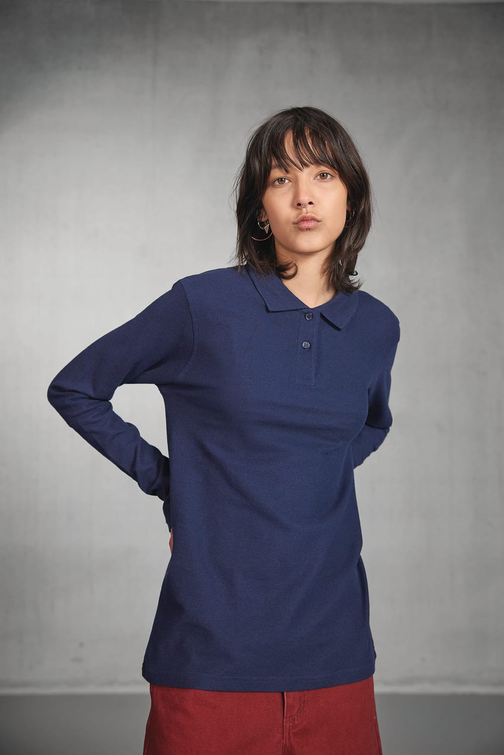 ID.001 Polo manga larga mujer