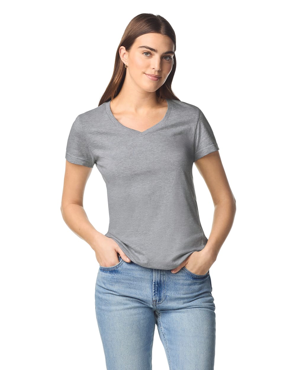 Camiseta SoftStyle cuello de pico mujer