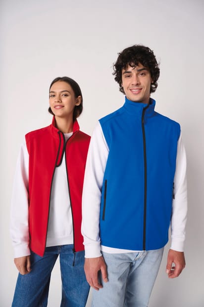 Bodywarmer softshell 2 couches unisexe