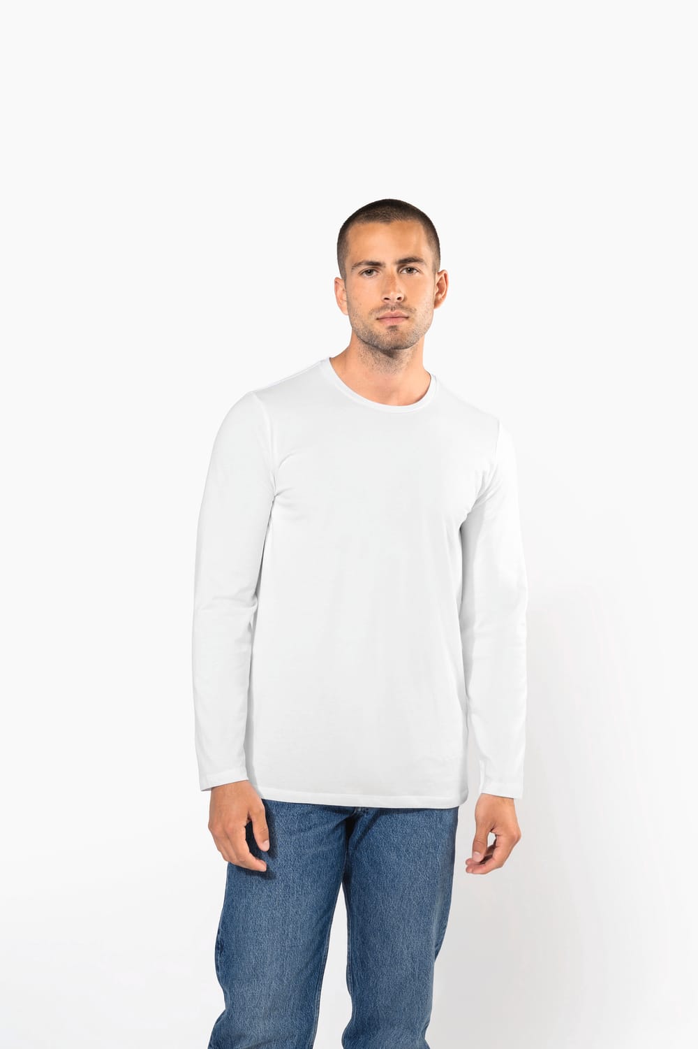 Camiseta con elastano manga larga hombre
