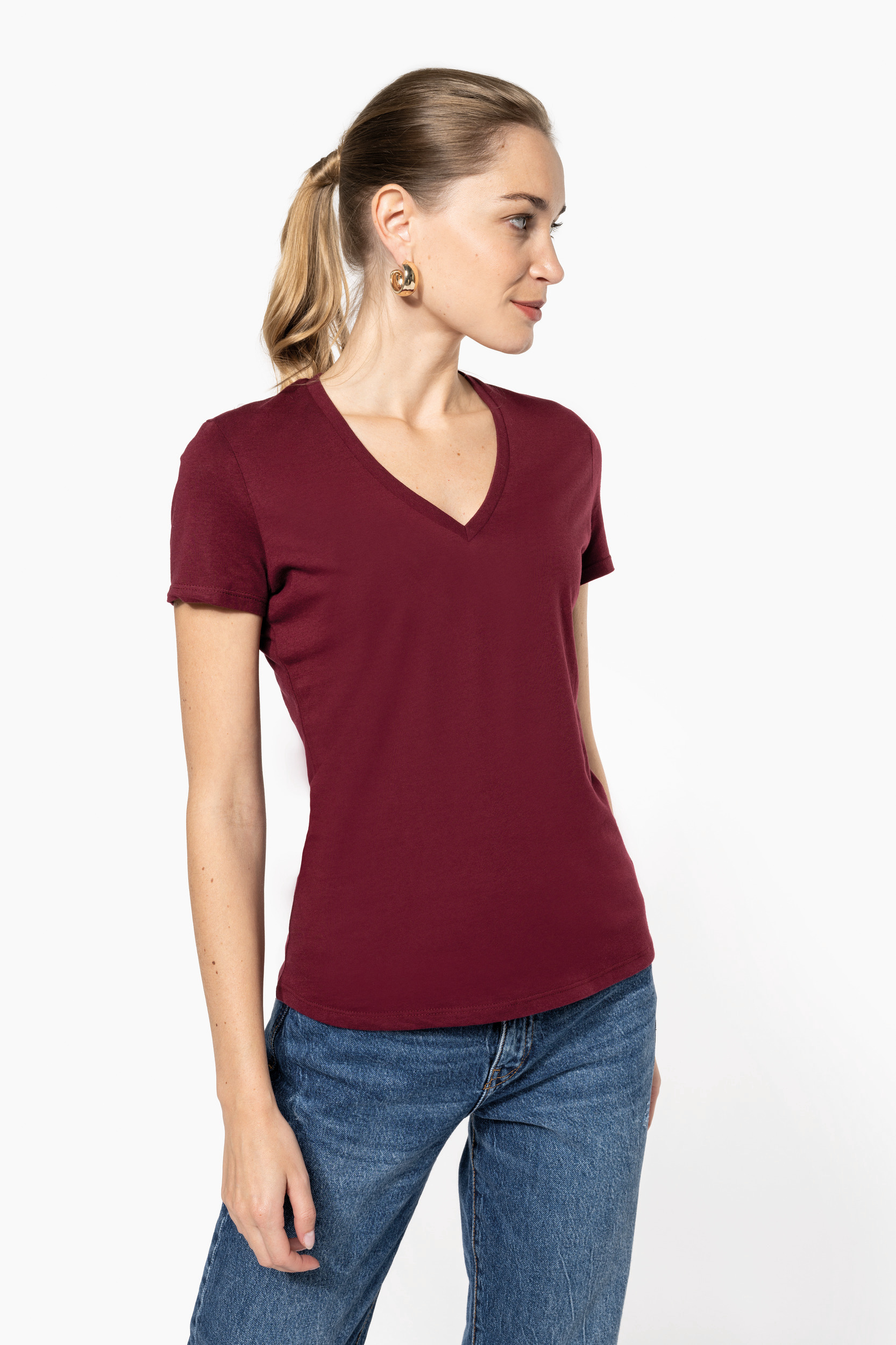 Camiseta BIO150 cuello de pico mujer