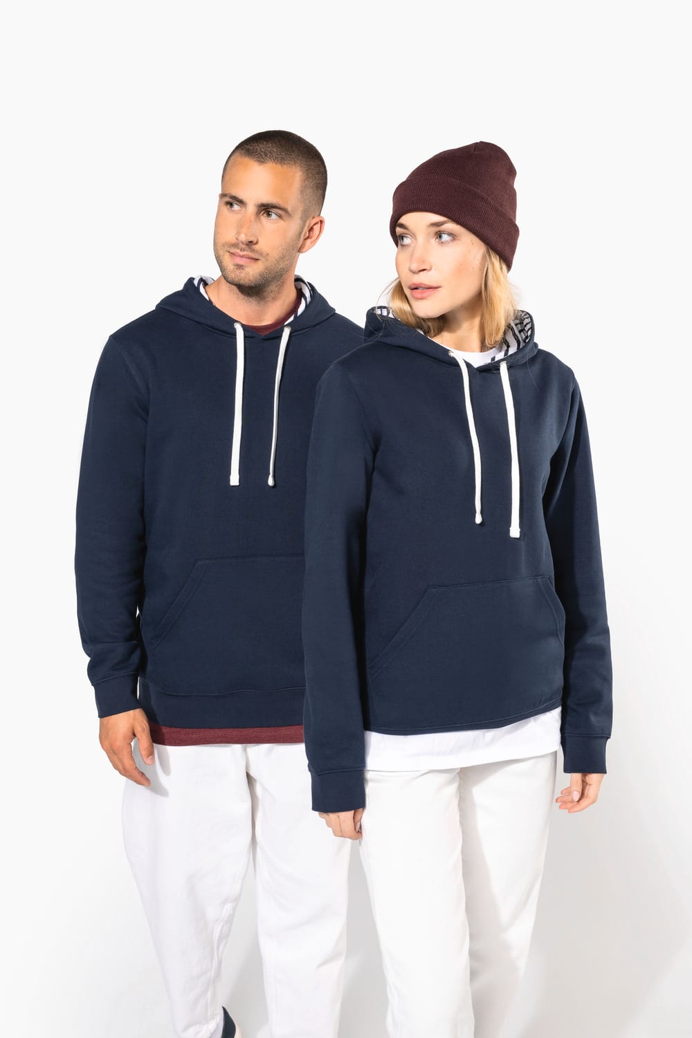 Sudadera con capucha de forro contrastado - Unisex