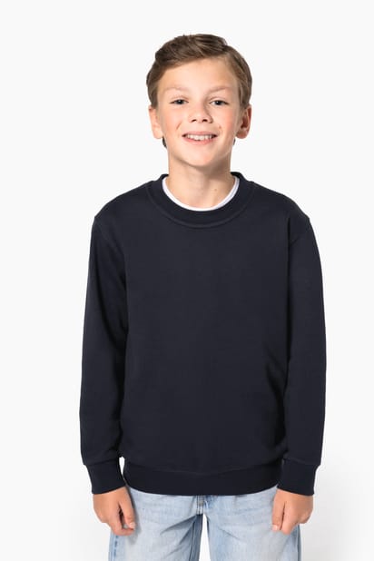 Sweat-shirt recyclé col rond enfant