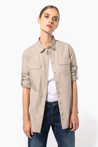 Chemise safari manches longues femme