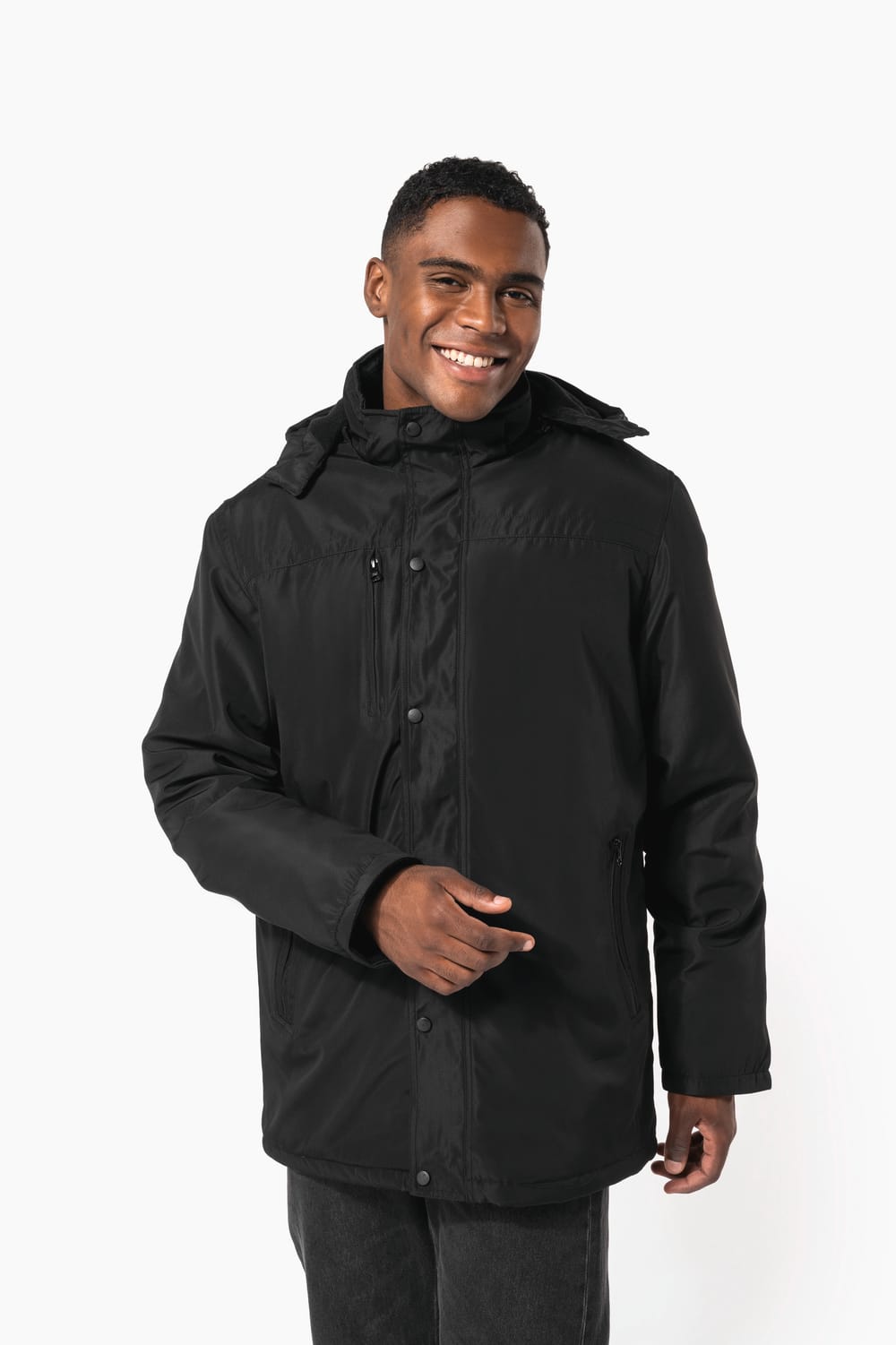 Parka con capucha extraíble