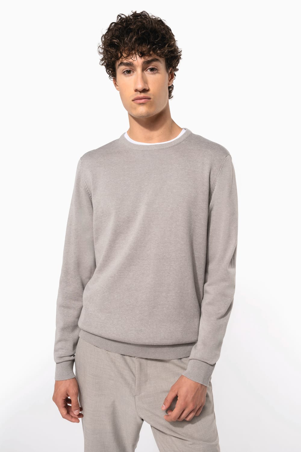 Jersey cuello redondo manga larga hombre