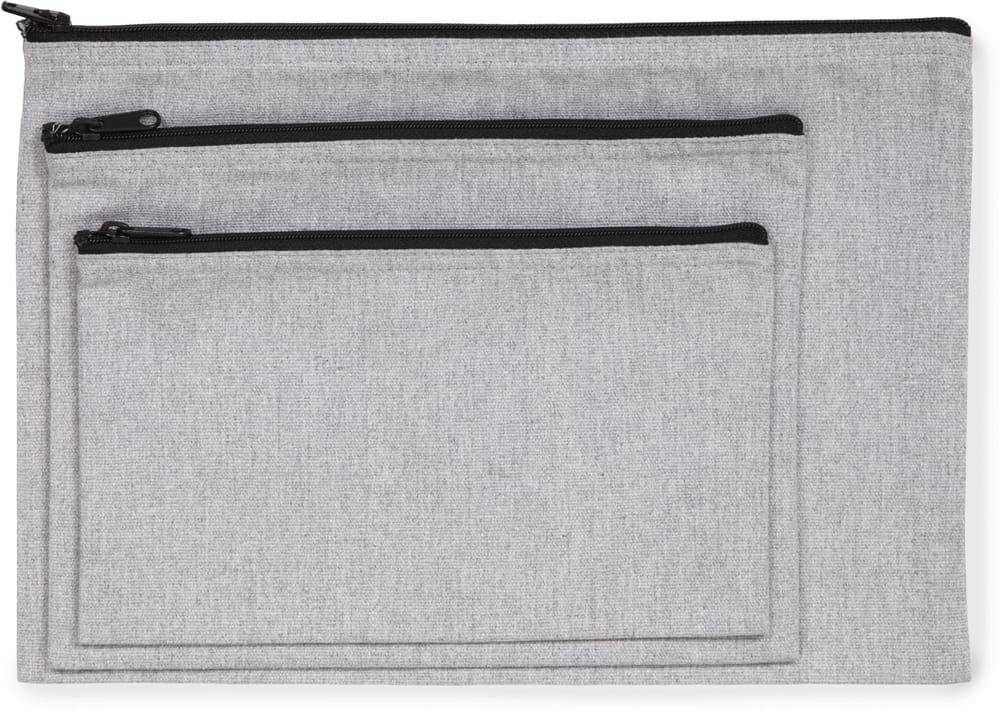 Estuche reciclado con cremallera