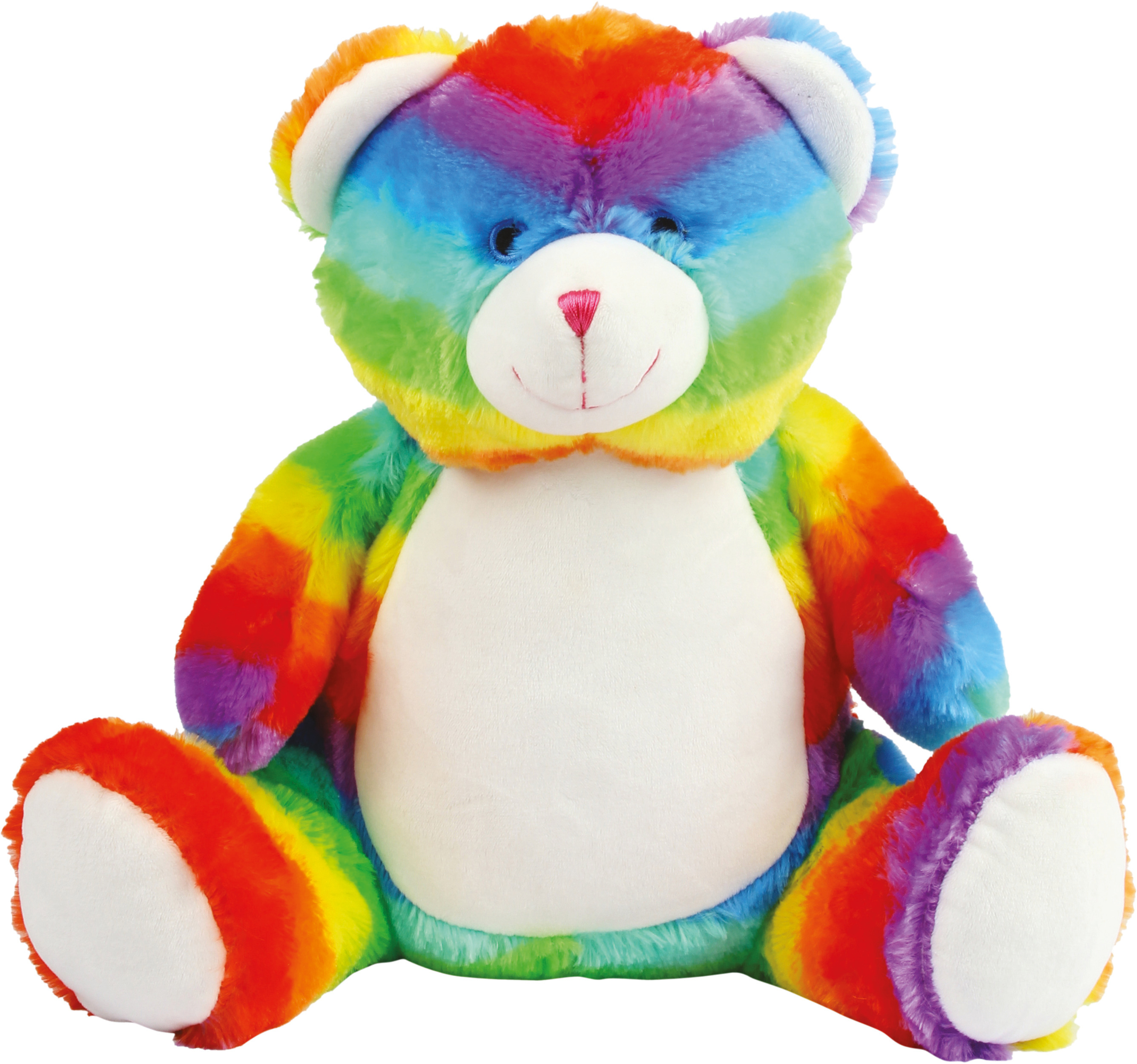 Oso de peluche multicolor con cremallera