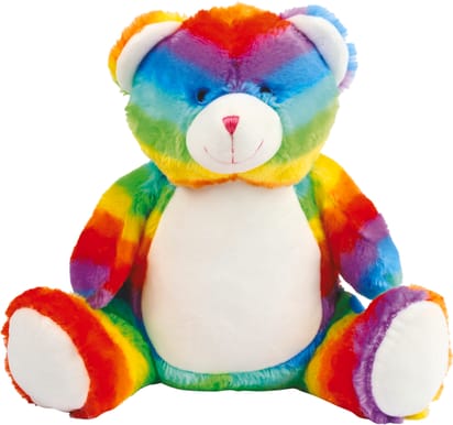 Peluche zippée Ours multicolore