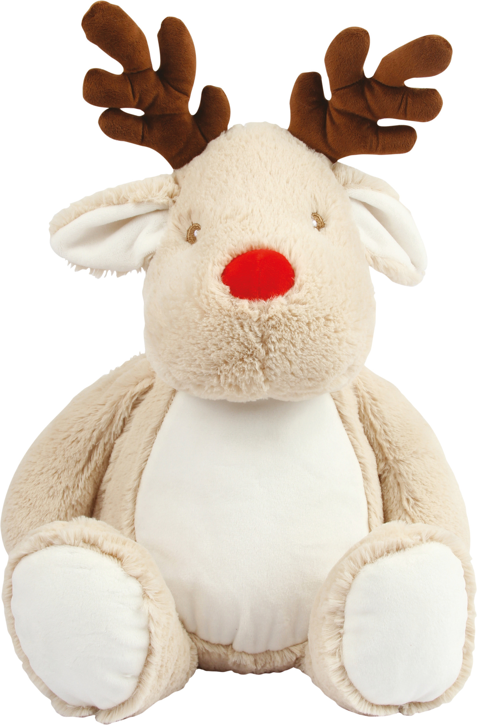 Reno de peluche con cremallera