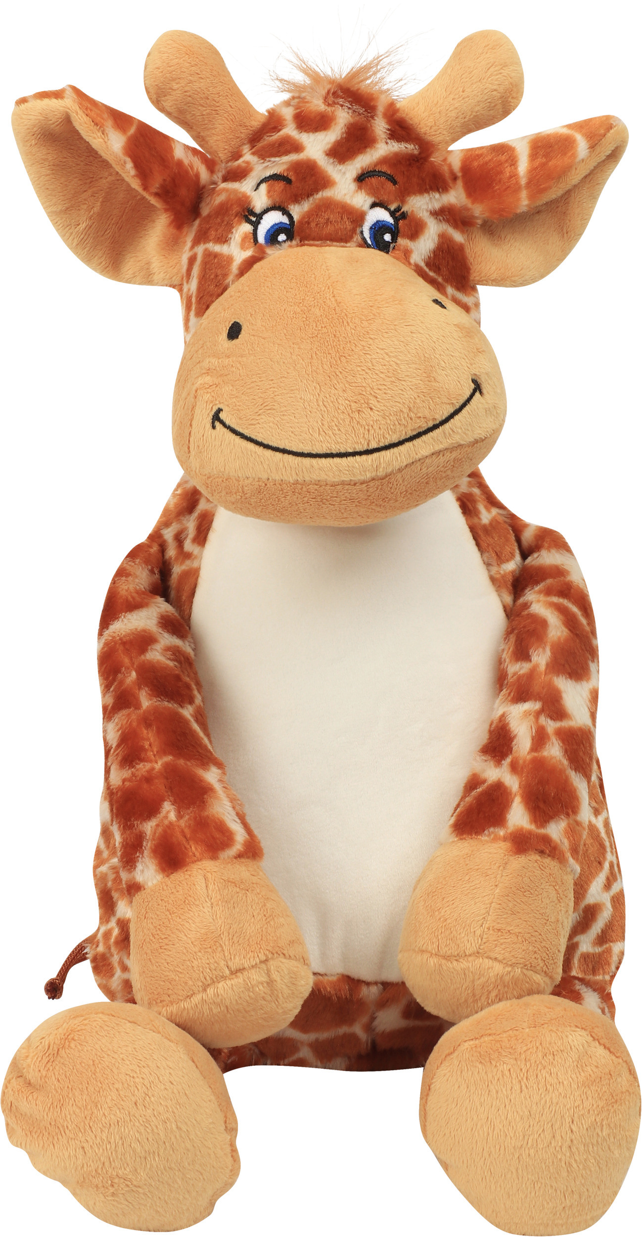 Jirafa de peluche con cremallera
