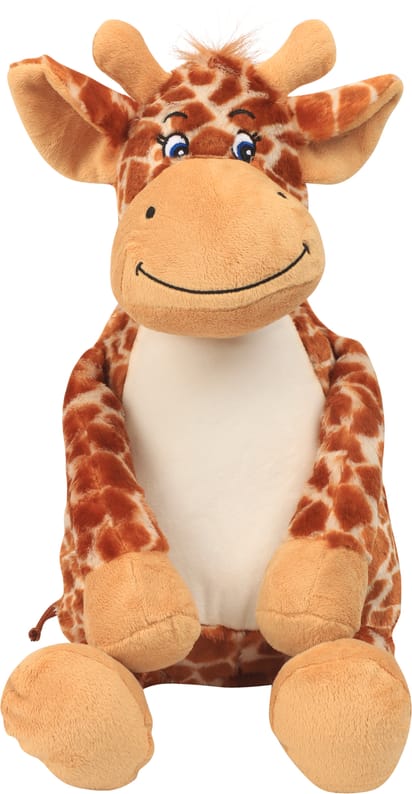 Peluche zippée Girafe