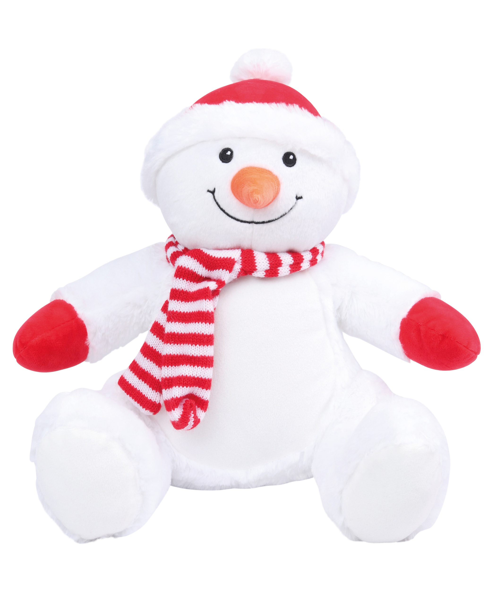 Peluche Muñeco de nieve con cremallera