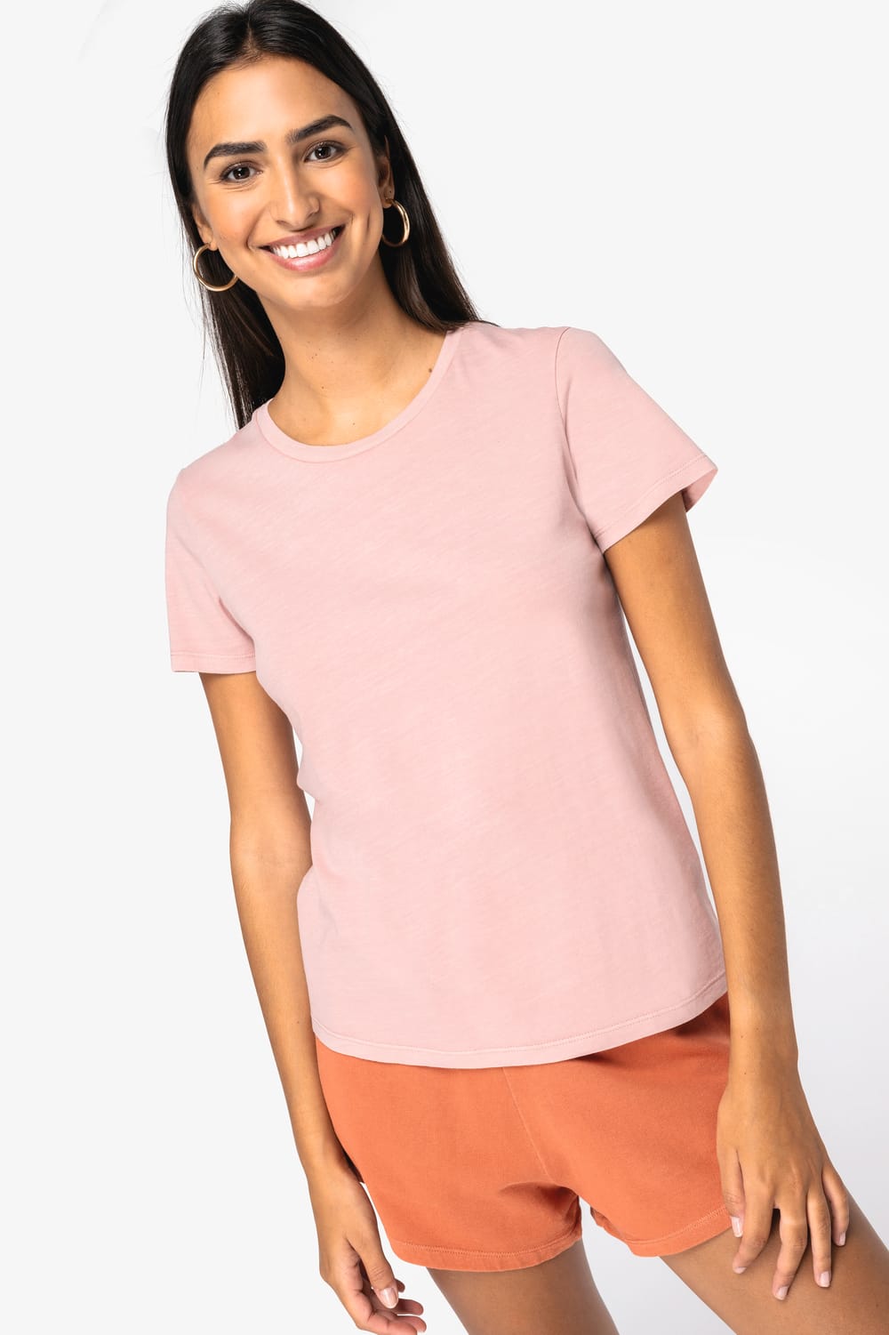 Camiseta ecorresponsable efecto lavado mujer