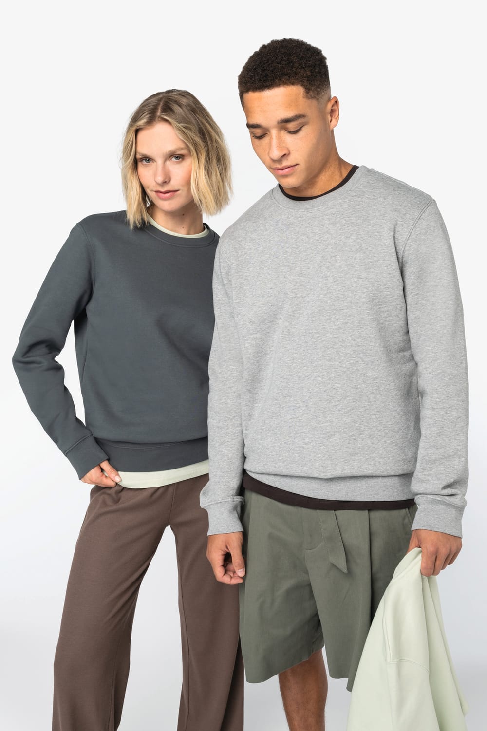 Sudadera ecorresponsable de cuello redondo unisex