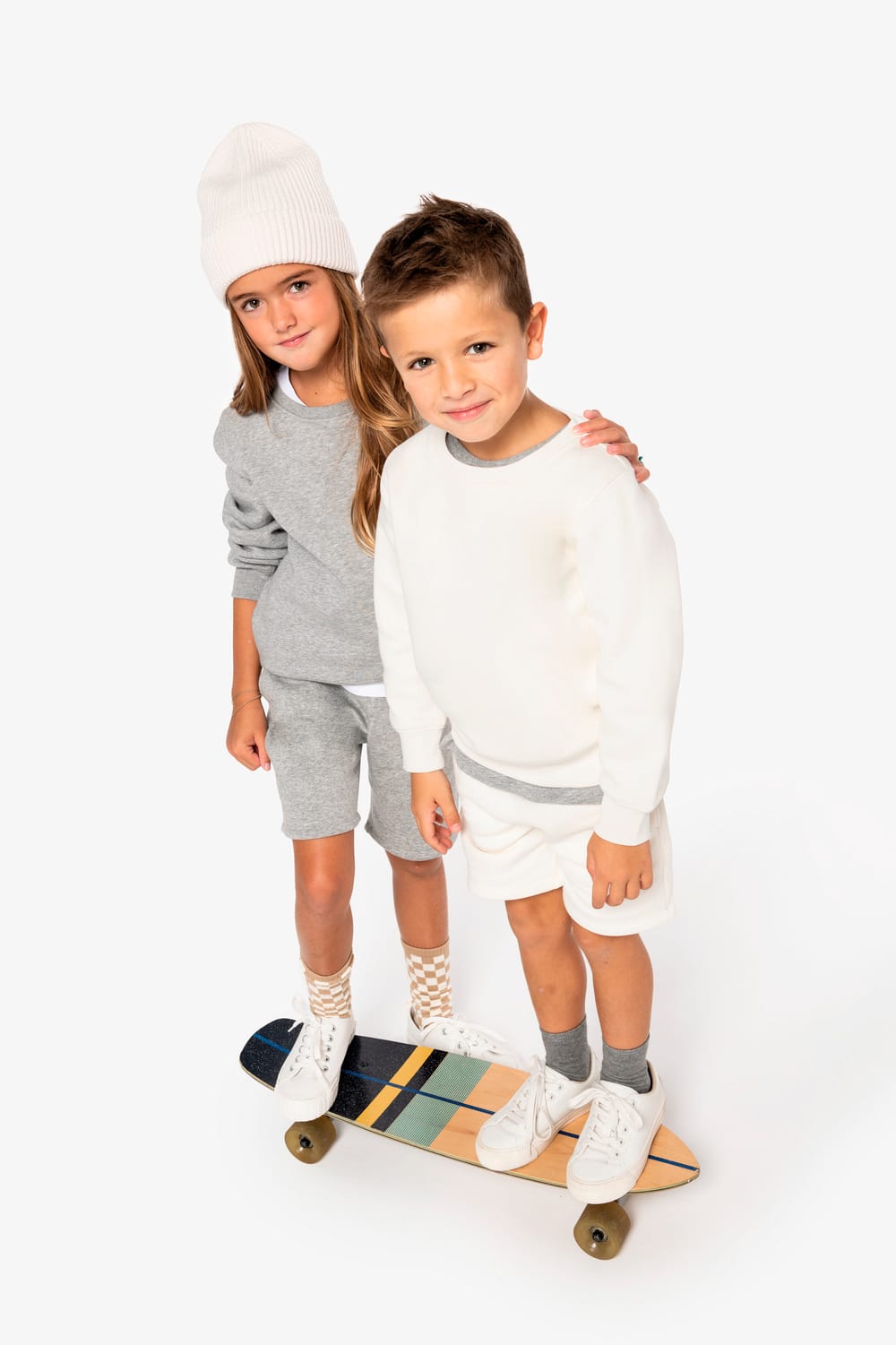 Sudadera ecorresponsable cuello redondo infantil