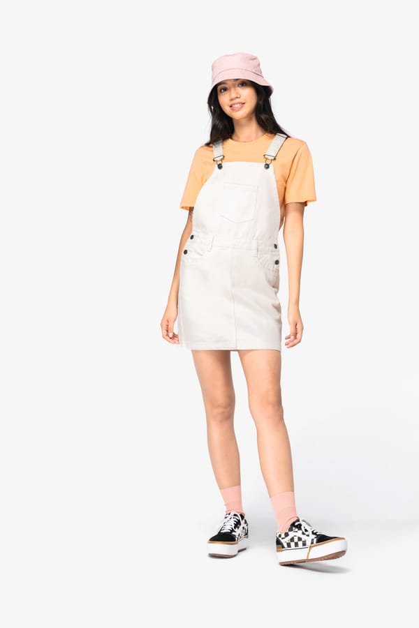 Vestido tipo peto ecorresponsable mujer