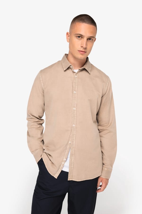 Camisa ecorresponsable efecto lavado hombre