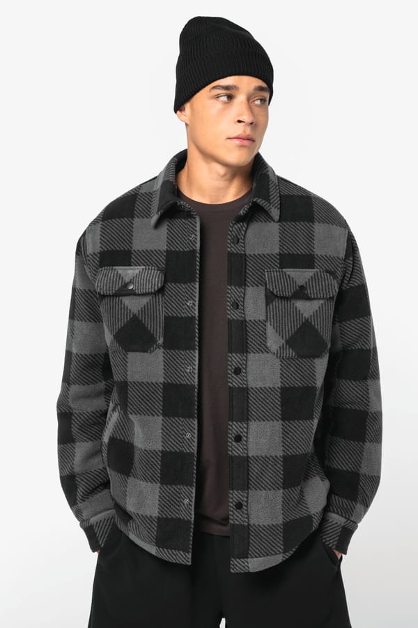 Sobrecamisa acolchada a cuadros sostenible hombre