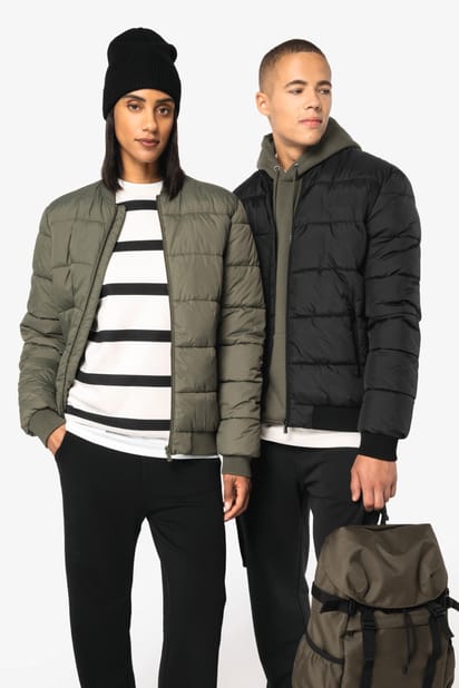 Veste matelassée écoresponsable à col teddy unisexe 