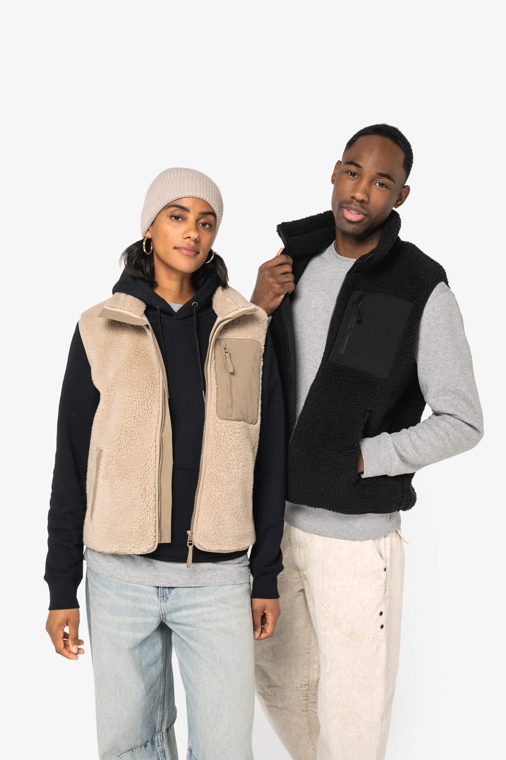 Chaleco ecorresponsable de sherpa unisex