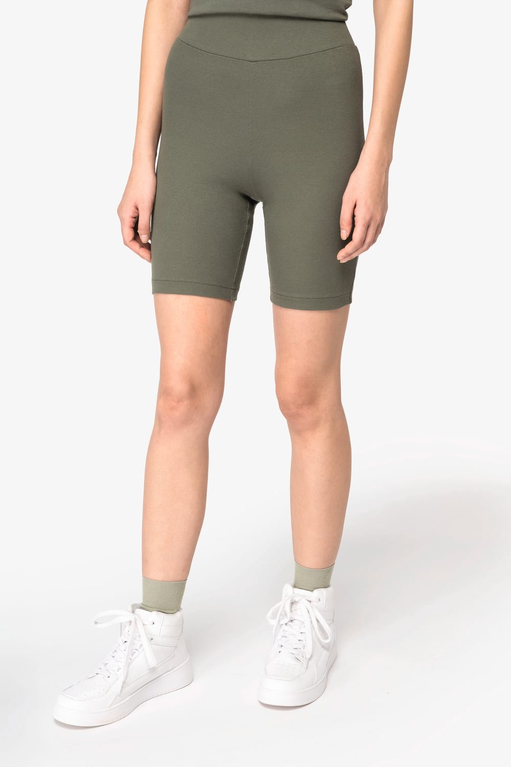 Short ecorresponsable de acanalado mujer