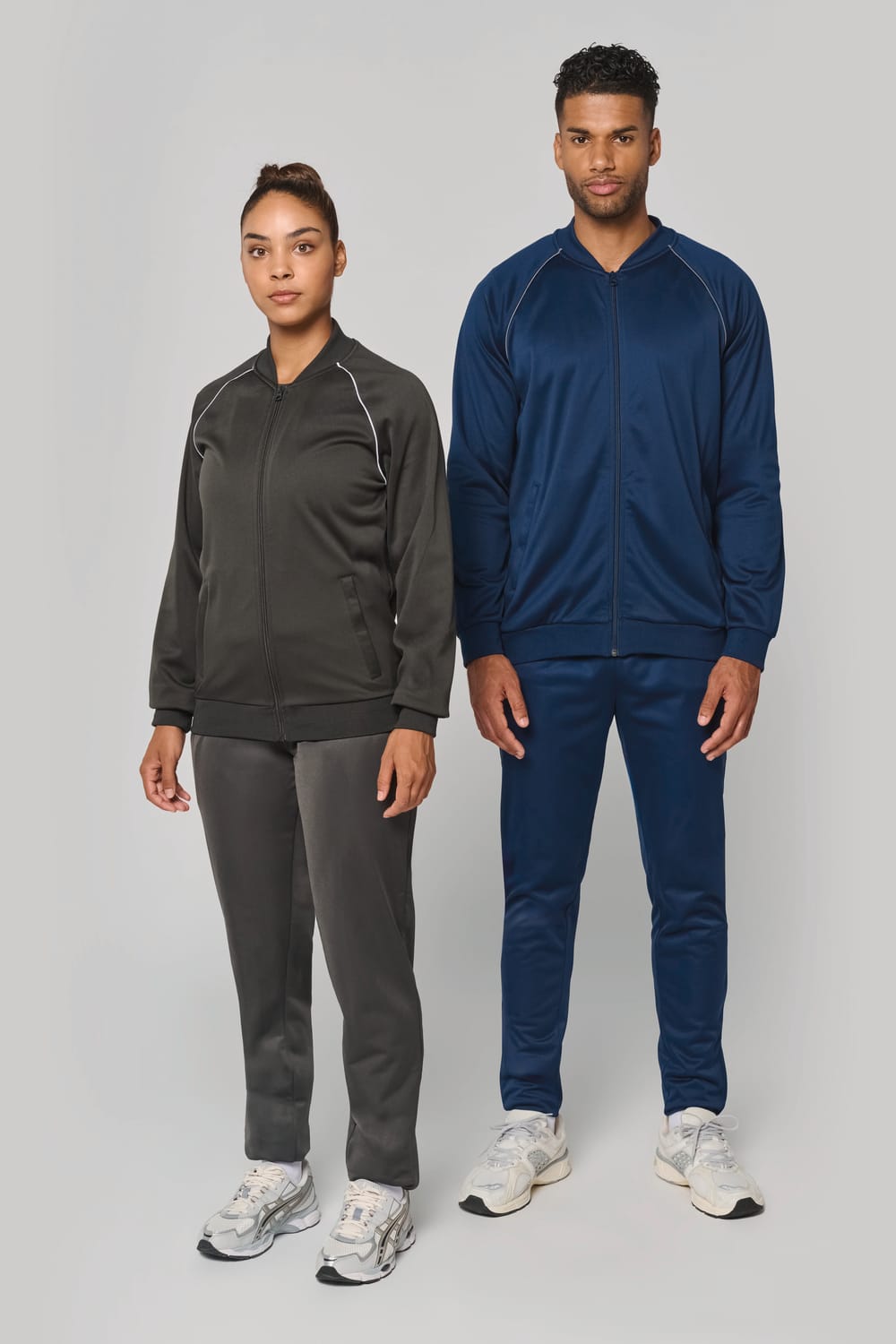 Chaqueta de deporte con cremallera y ribete - Unisex