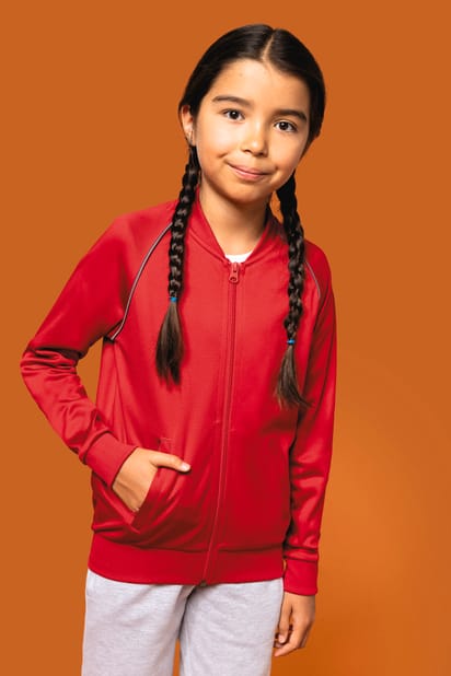 Veste de survêtement zippée avec liseré enfant 