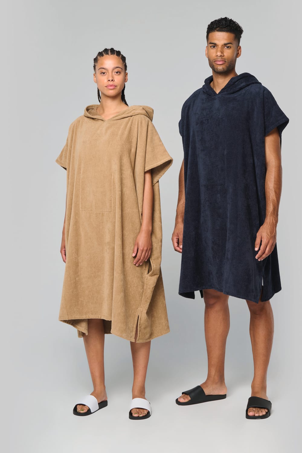 Poncho de rizo con capucha - Unisex