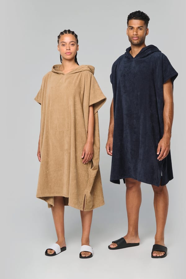 Poncho de rizo con capucha - Unisex