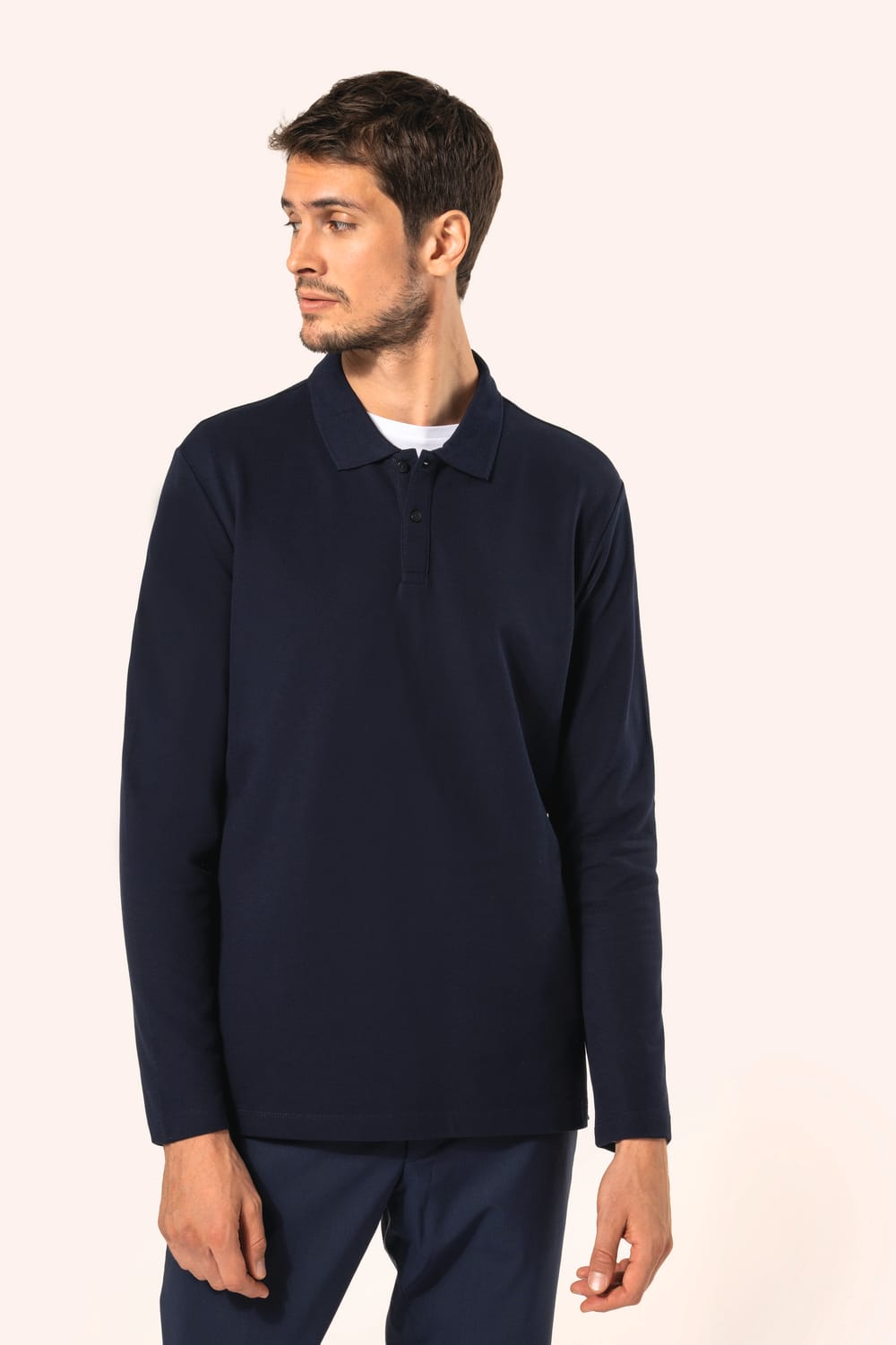 Polo manga larga hombre