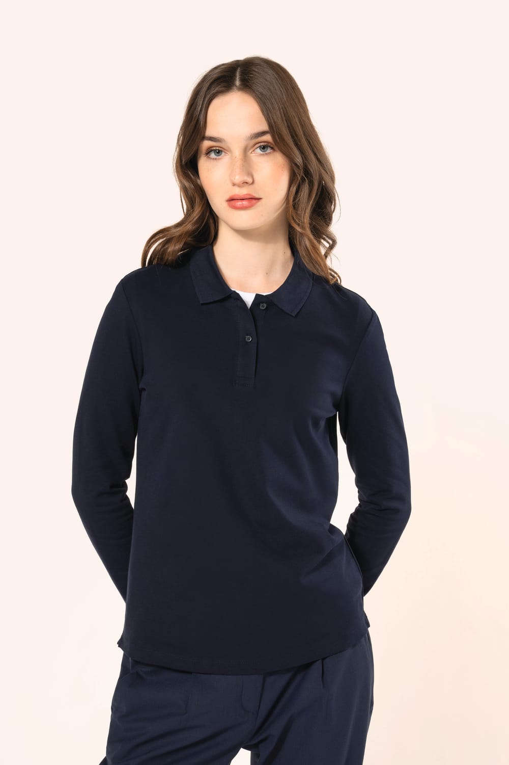 Polo manga larga mujer