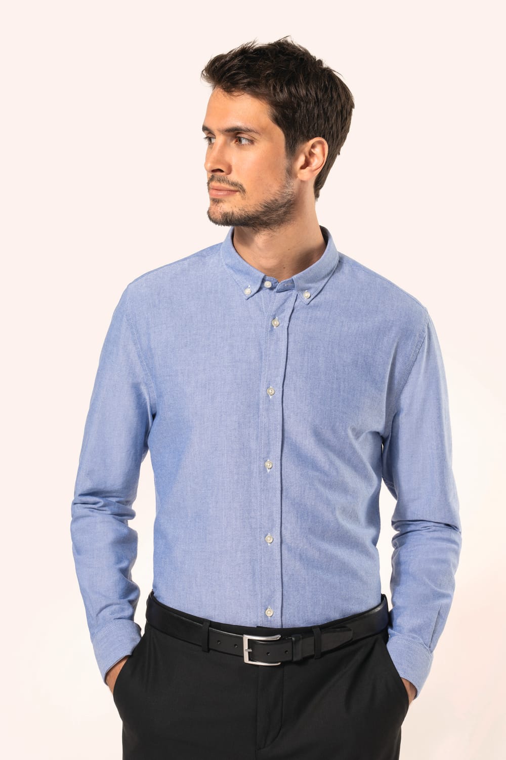 Camisa Oxford manga larga hombre