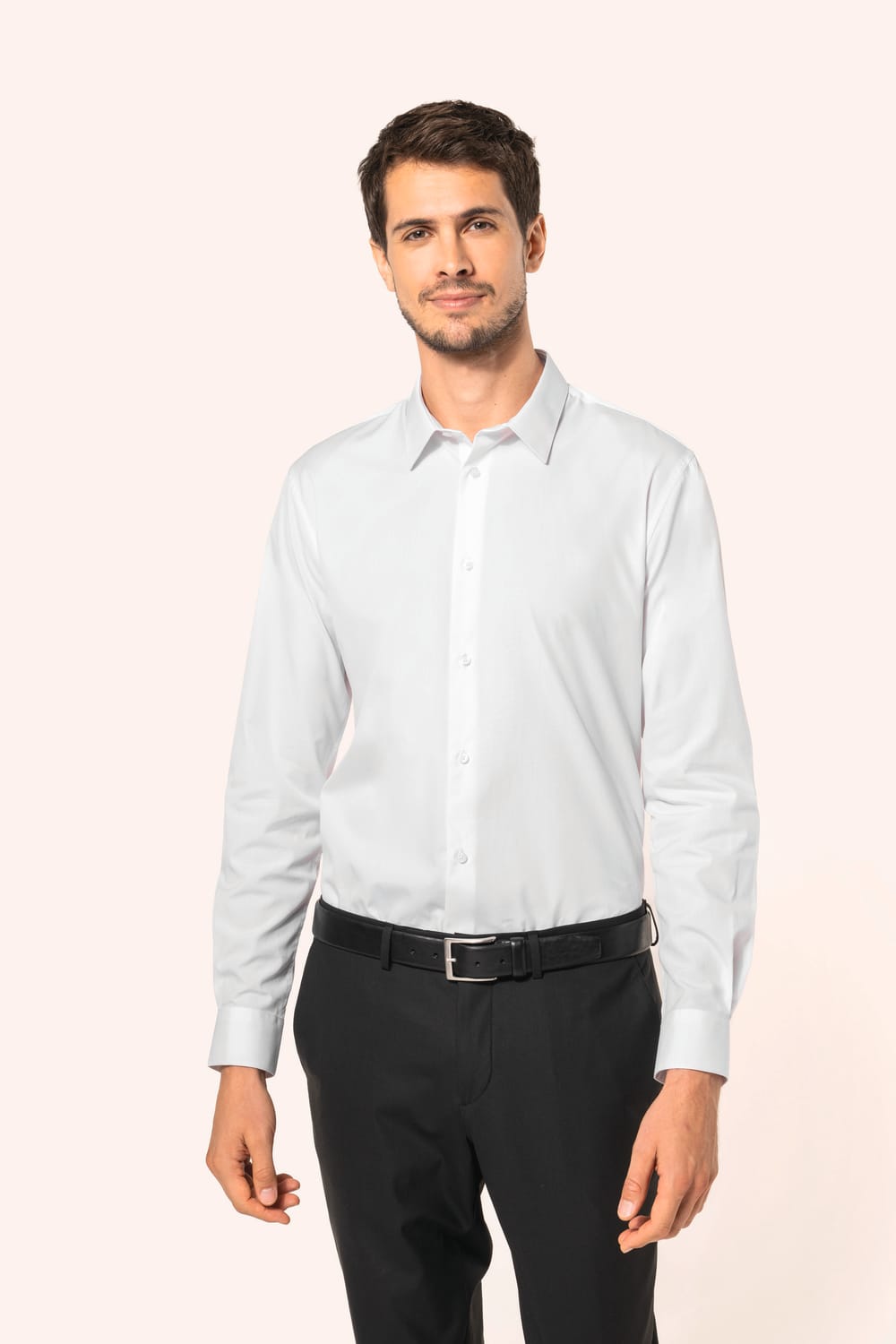 Camisa popelina de algodón hombre