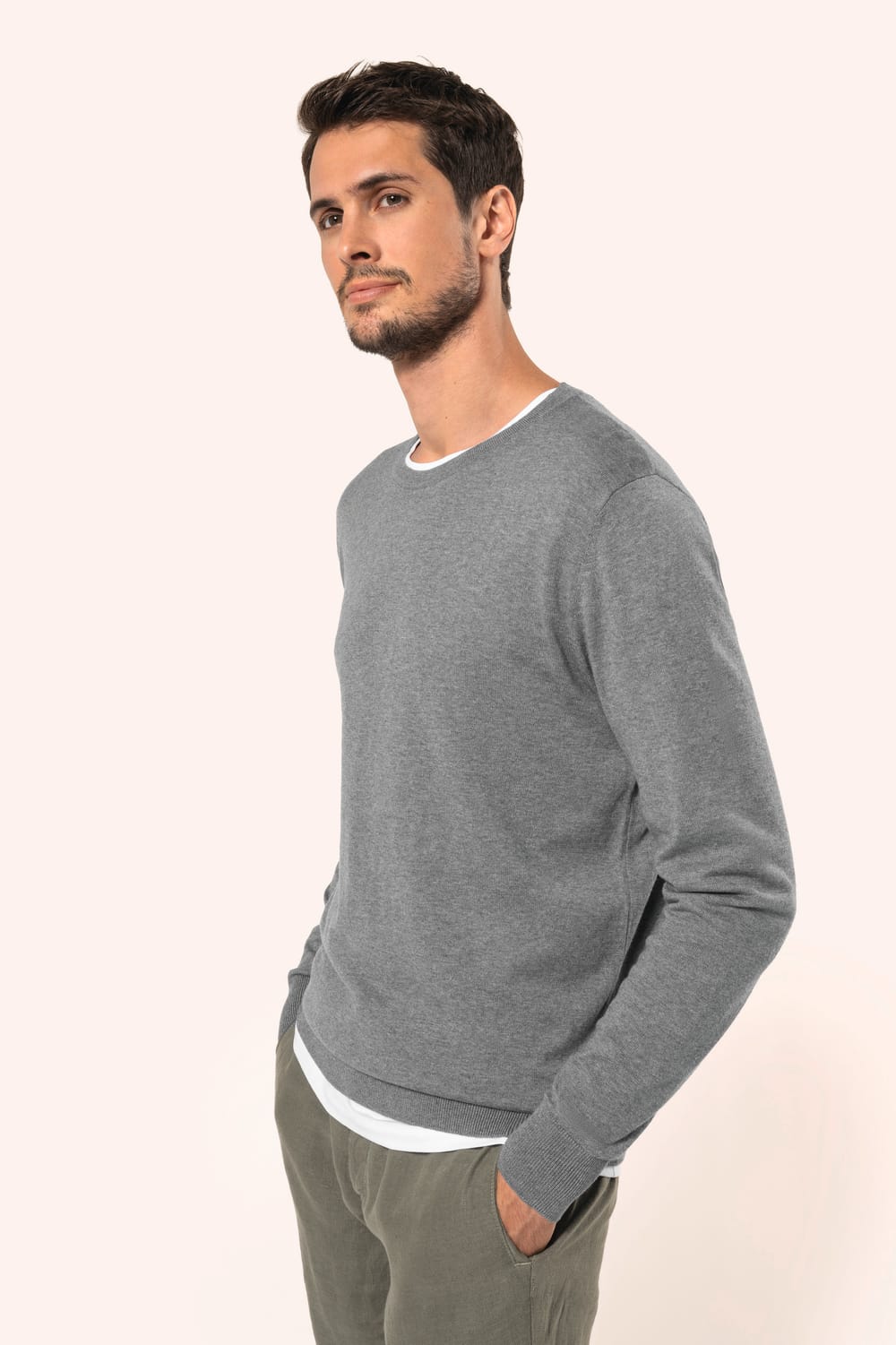 Jersey cuello redondo hombre