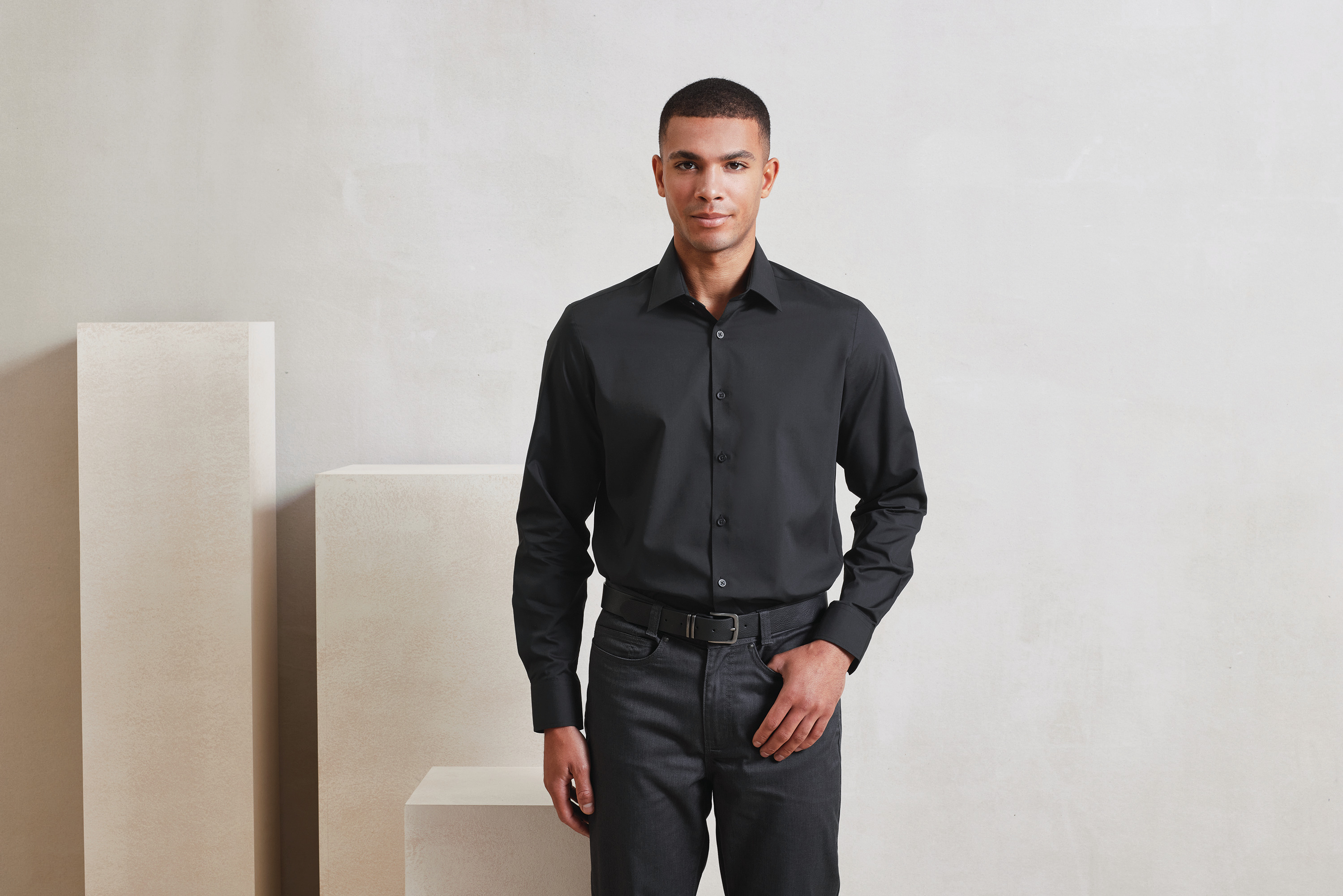 Camisa popelina RECYCLIGHT manga larga hombre