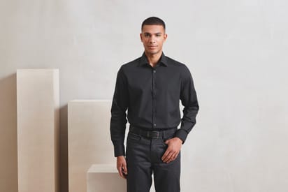 Chemise popeline RECYCLIGHT à manches longues pour homme