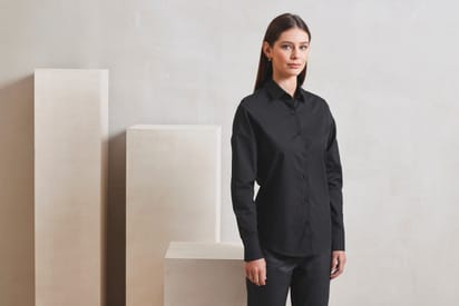 Chemise popeline RECYCLIGHT à manches longues pour femme