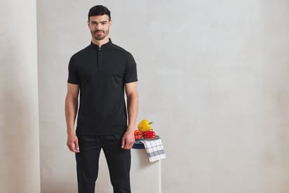 Polo de cuisinier Coolchecker Essential à manches courtes