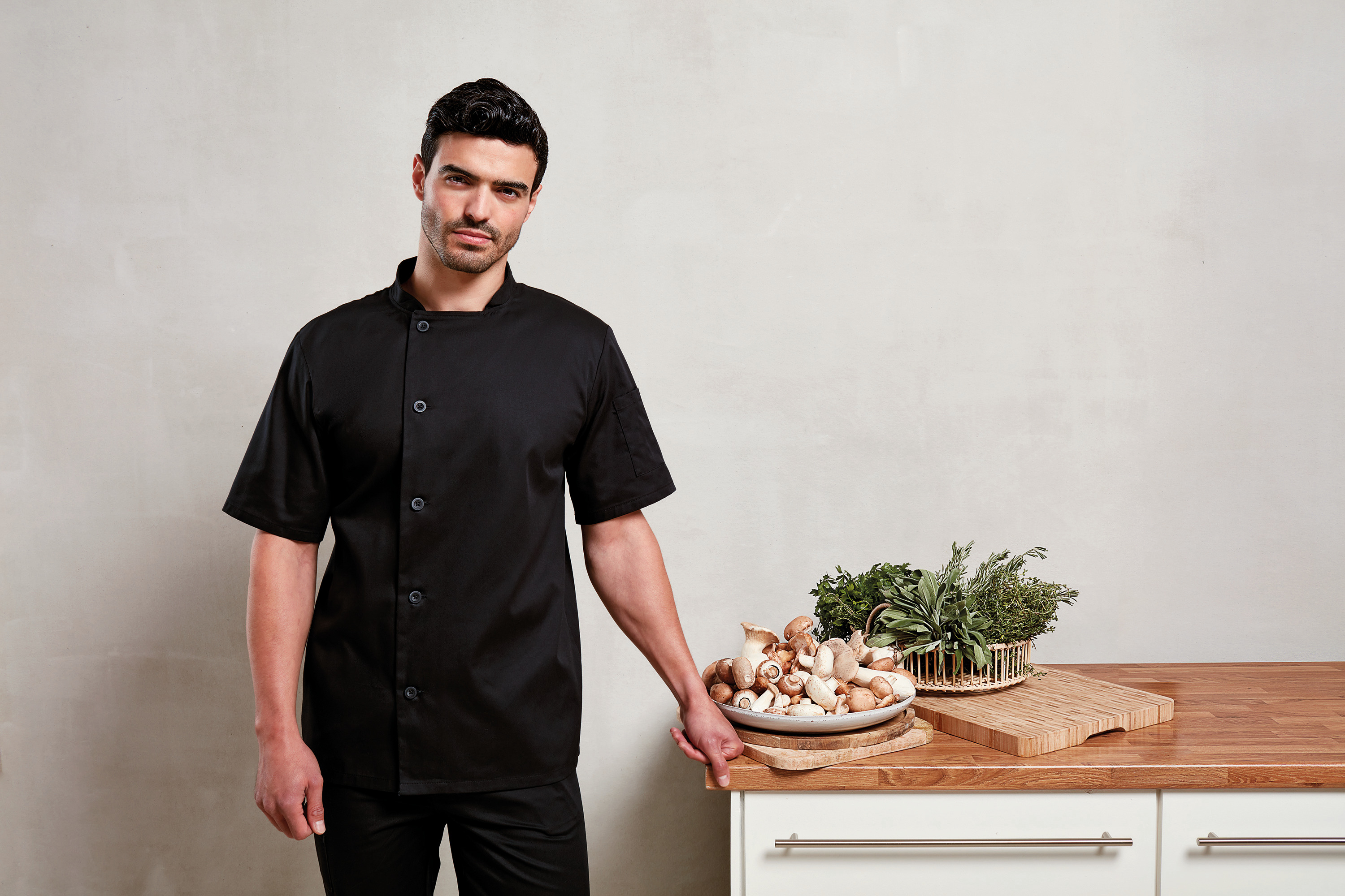 Chaqueta de chef Essential de manga corta