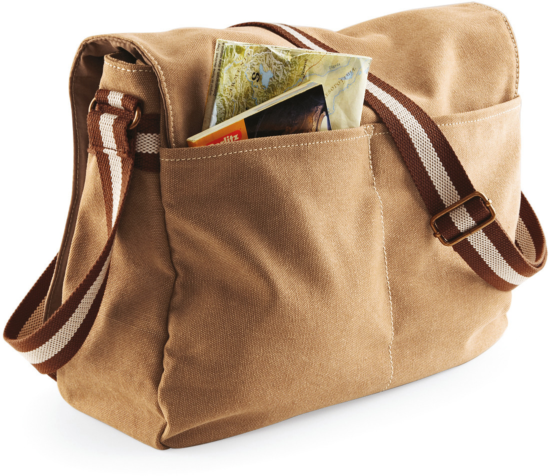Bolsa mensajero canvas estilo vintage