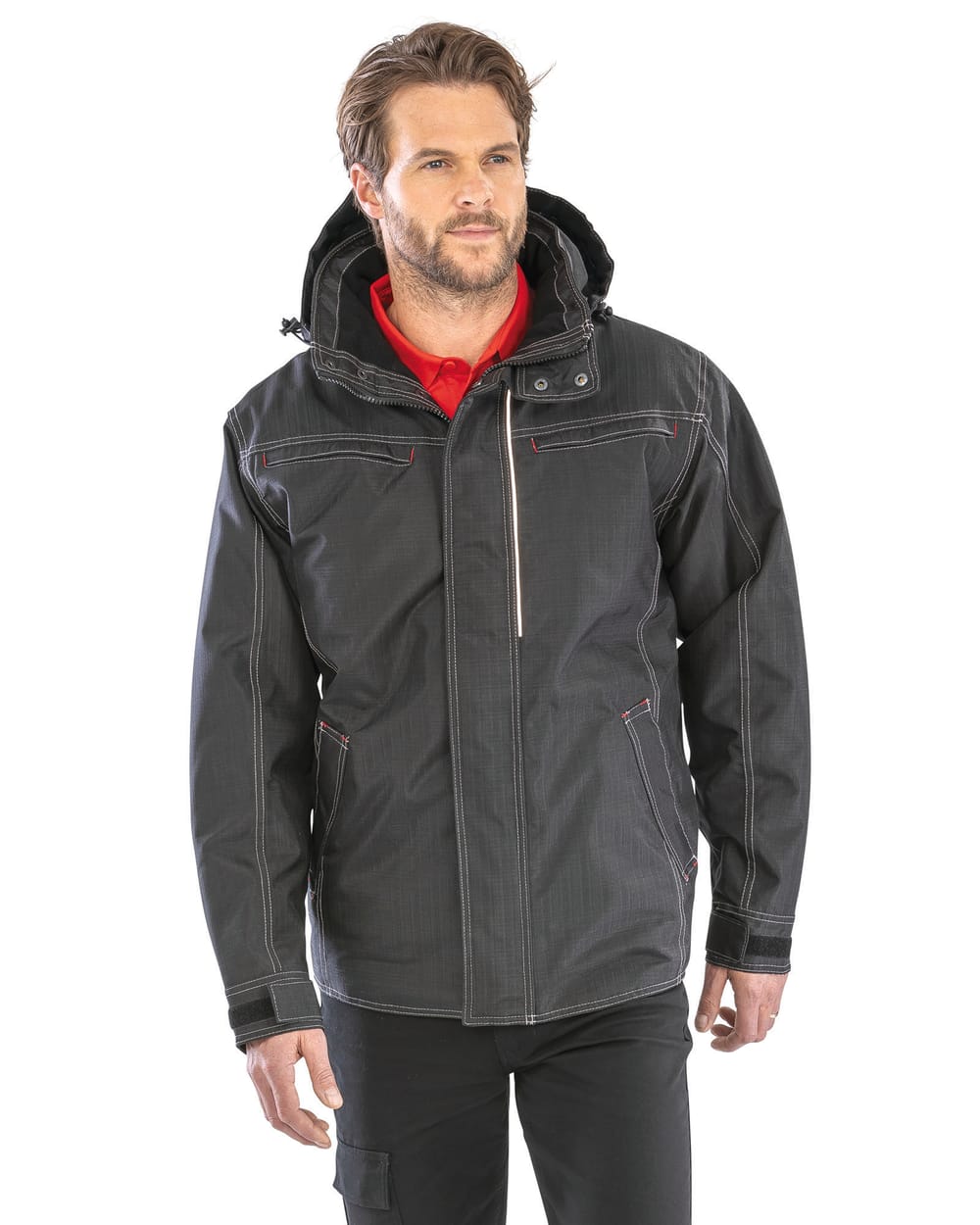Parka resistente efecto denim