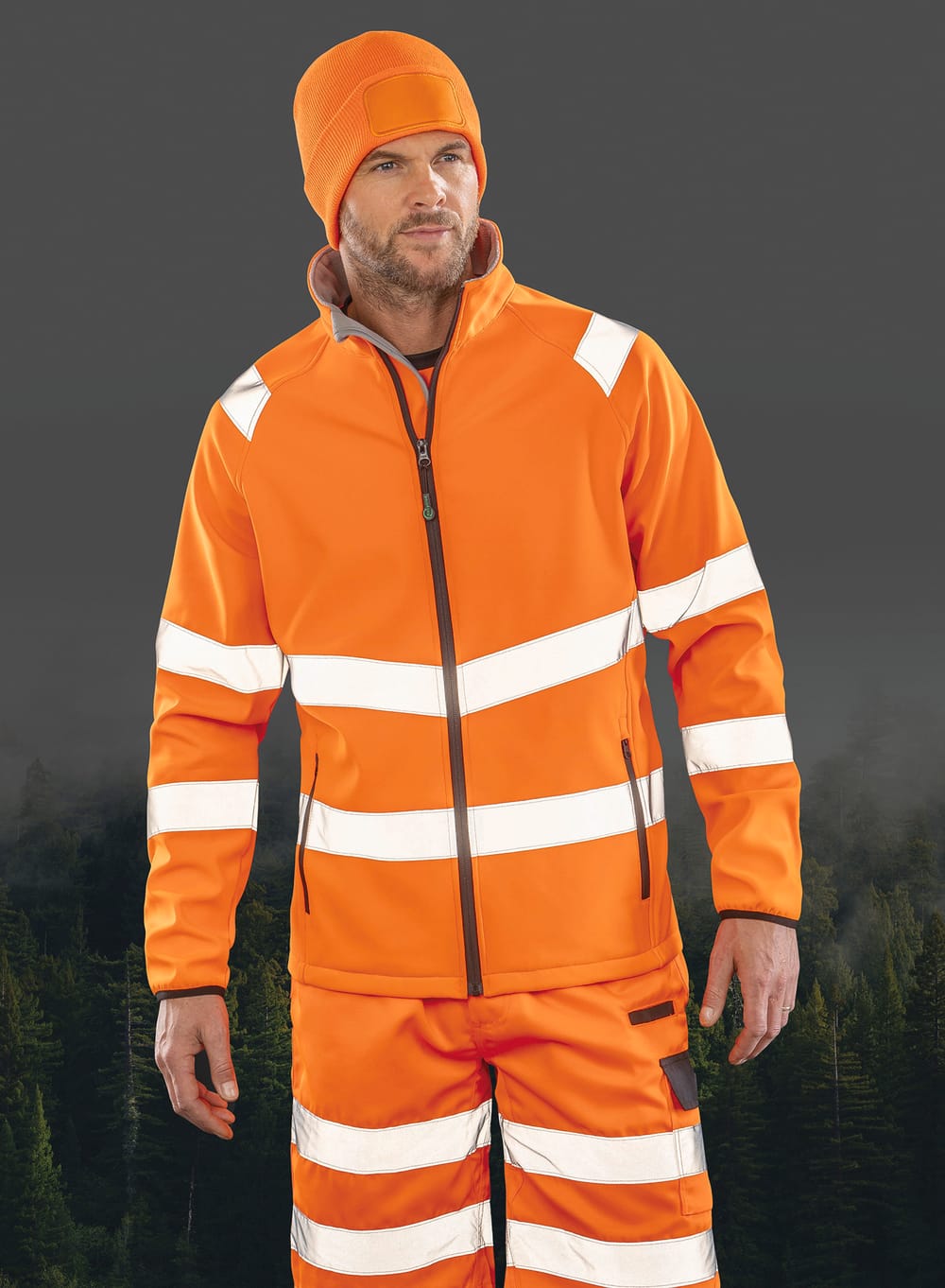 Chaqueta de seguridad softshell reciclada