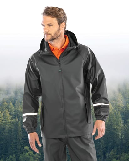 Veste imperméable Prism PU avec bandes réfléchissantes 