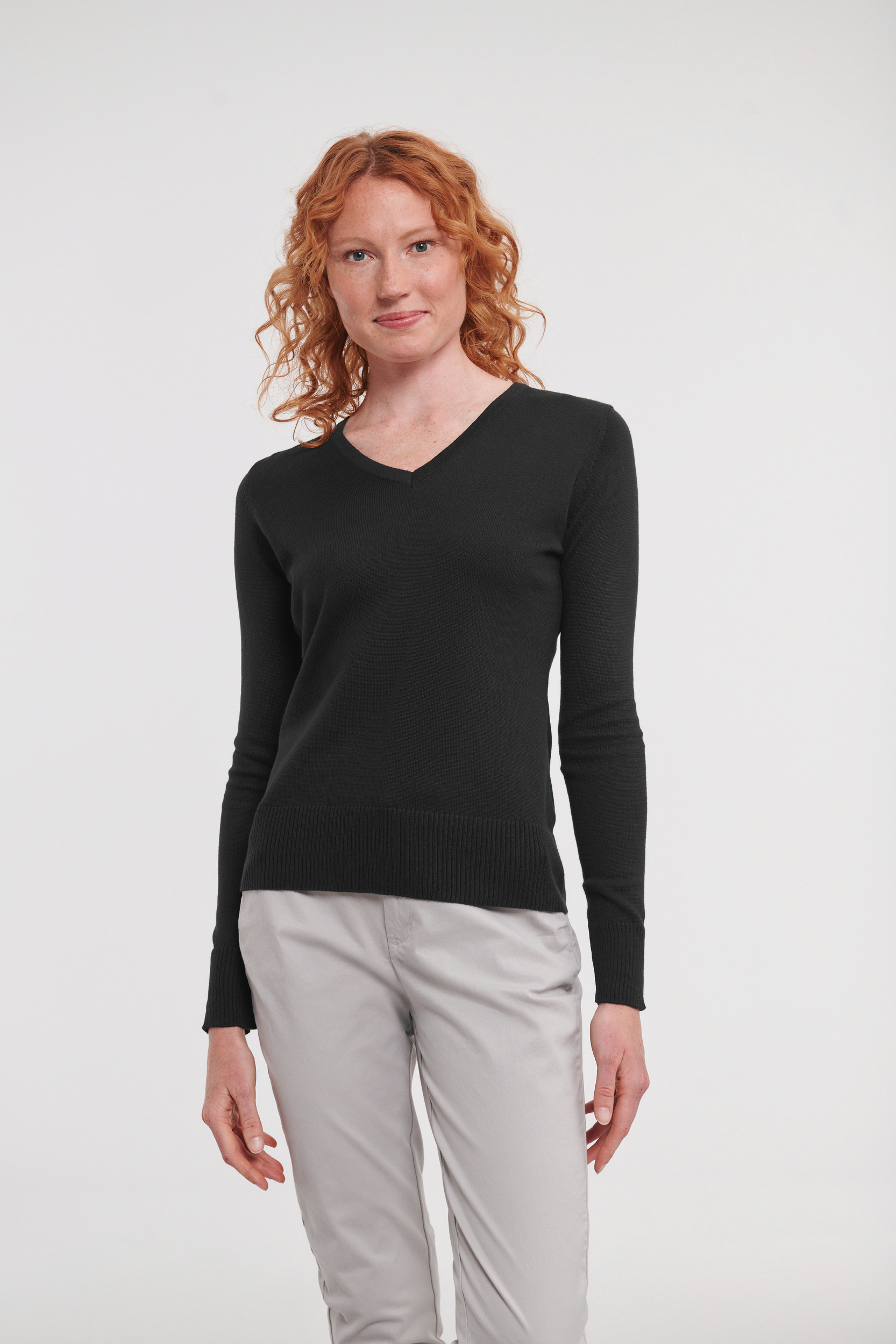 Jersey cuello de pico mujer