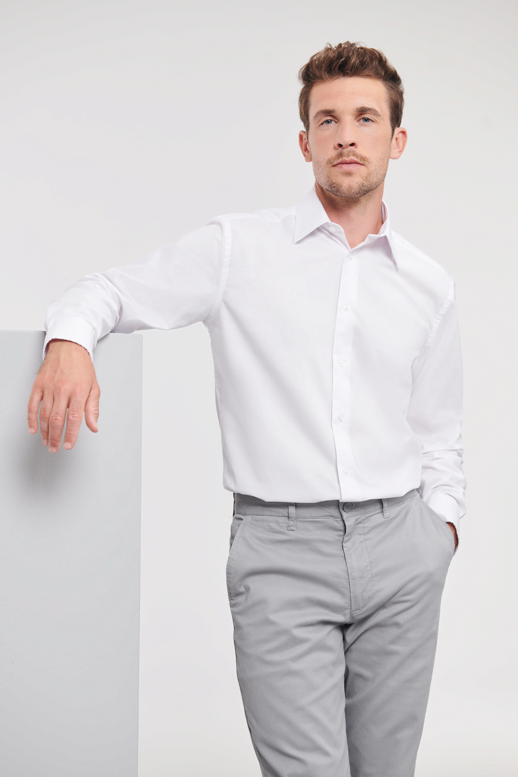 Camisa oxford manga larga