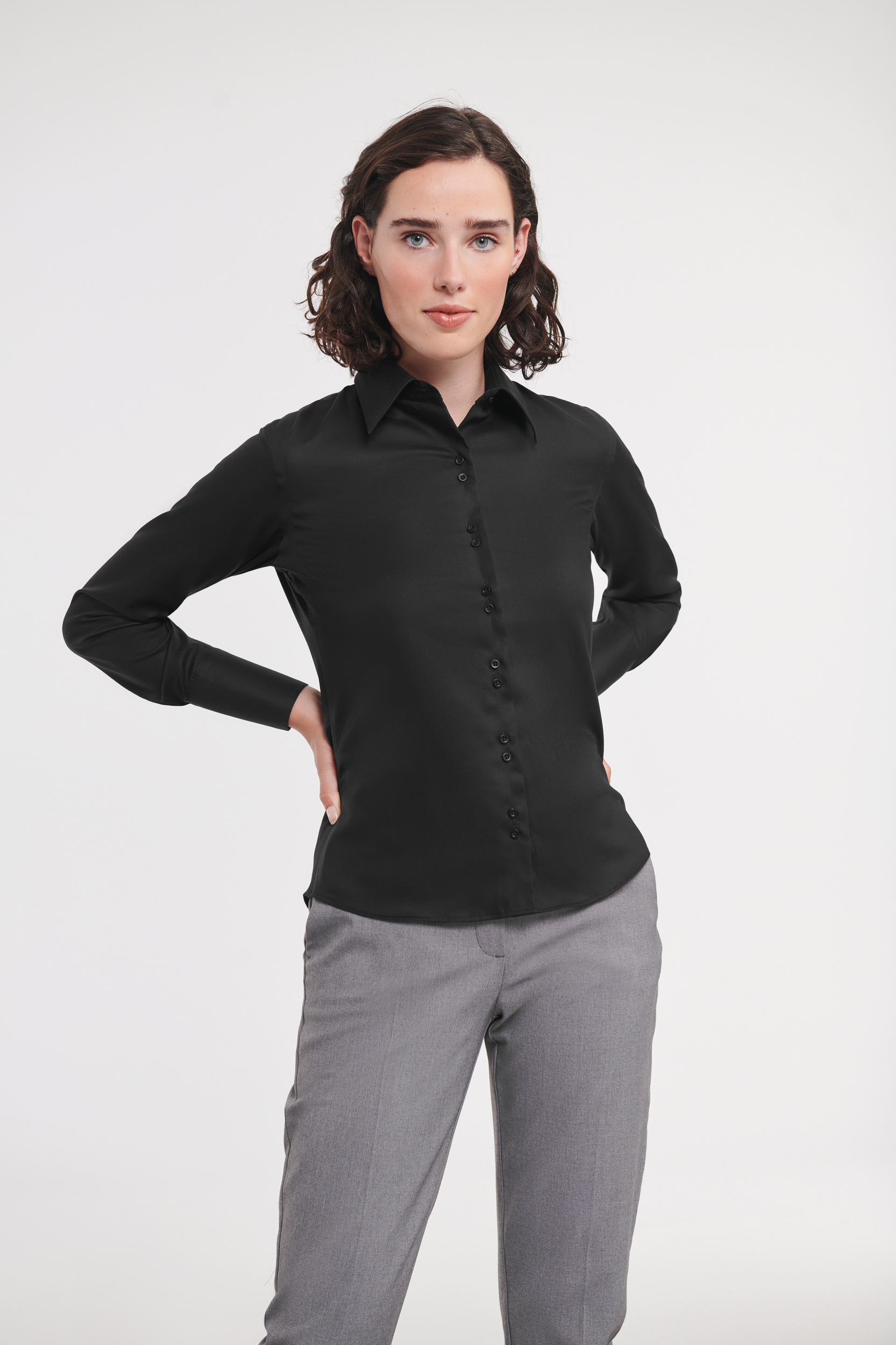 Camisa Non-Iron manga larga mujer